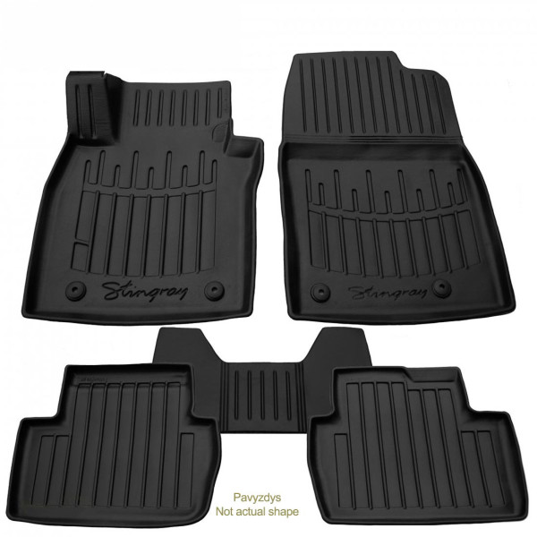 3D gummimatten SKODA Roomster 2006-2015, 5 pc. / schwarz / 5020145 / erhöhte kanten