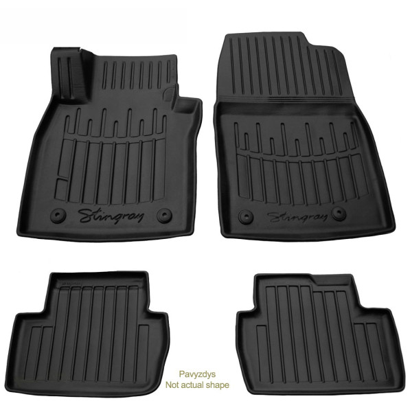 3D gummimatten HONDA Civic 4D (sedan) 2006-2011, 4 pc. / schwarz / 5008134 / erhöhte kanten