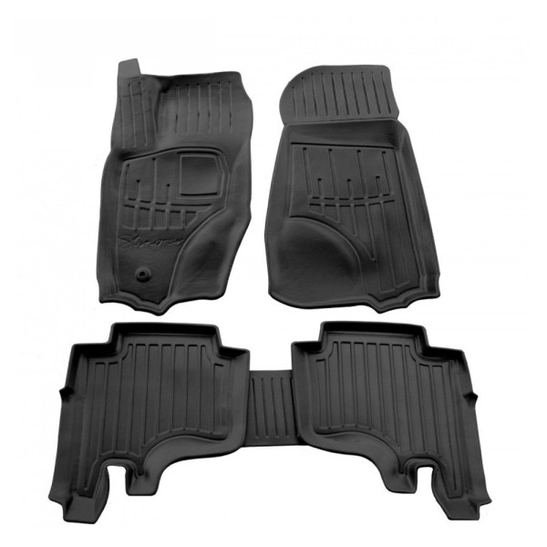 3D gummimatten JEEP Grand Cherokee WK 2005-2010, 5 pc. / schwarz / 5046085 / erhöhte kanten