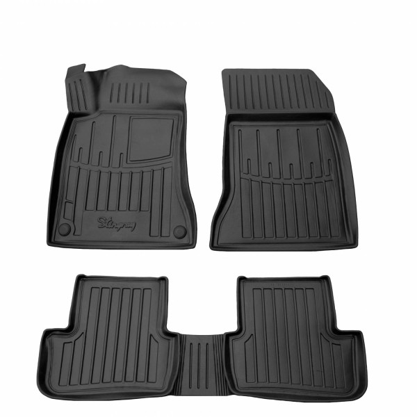 3D gummimatten MERCEDES BENZ X156 GLA 2014-2019, 5 pc. / schwarz / 5012255 / erhöhte kanten