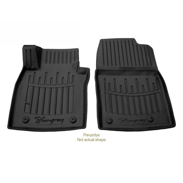 3D gummimatten SKODA Roomster 2006-2015, 2 pc. / schwarz / 5020142 / erhöhte kanten