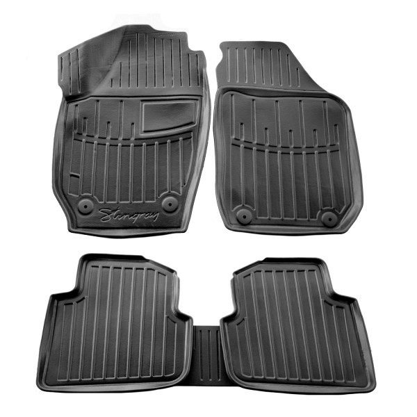 3D gummimatten SKODA Roomster 2006-2015, 5 pc. / schwarz / 5020145 / erhöhte kanten