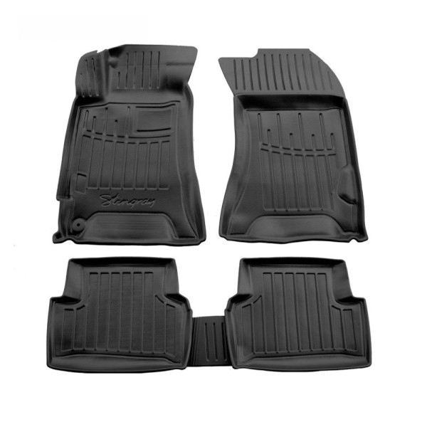 3D gummimatten SUBARU Forester SG 2002-2008, 5 pc. / schwarz / 5029045 / erhöhte kanten