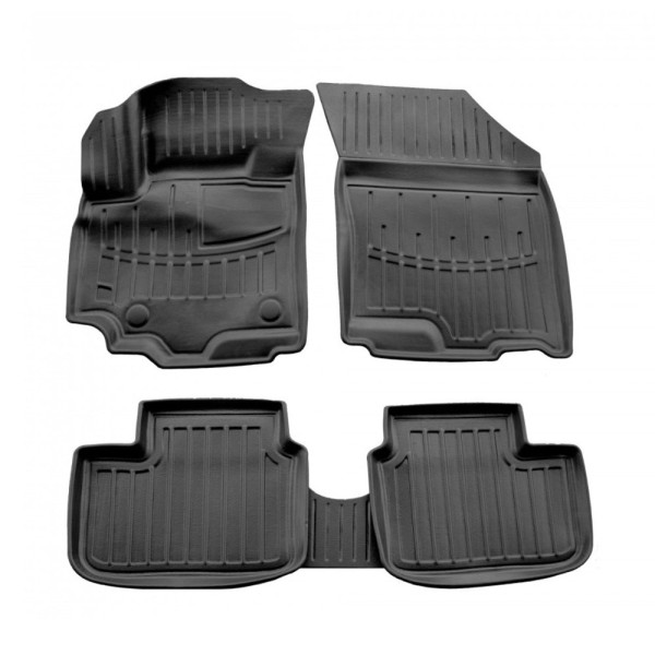 3D gummimatten SUZUKI SX4 I 2006-2013, 5 pc. / schwarz / 5021055 / erhöhte kanten