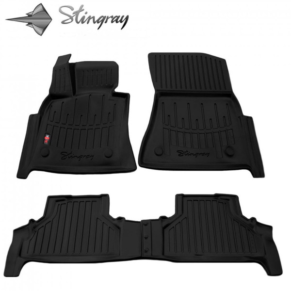 3D gummimatten BMW X6 E71 2008-2014, 4 Stk. / schwarz / 5027034 / erhöhte kanten