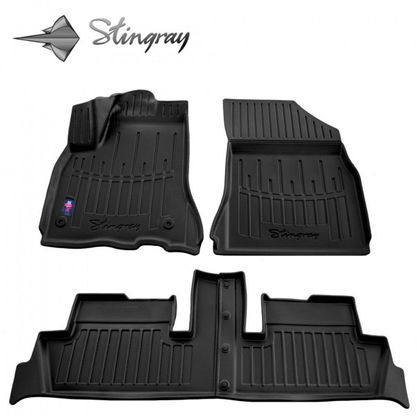 3D gummimatten CITROEN C4 Picasso 2006-2013, 4 Stk. / schwarz / 5003014 / erhöhte kanten