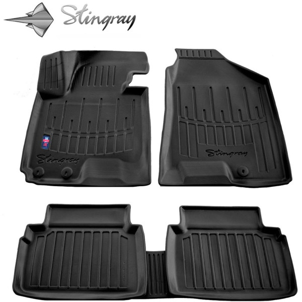 3D gummimatten HYUNDAI iX35 2010-2015, 5 Stk. / schwarz / 5009025 / erhöhte kanten