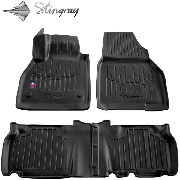 3D gummimatten MERCEDES BENZ Citan W415 2012-2020, 4 Stk. / schwarz / 5018114 / erhöhte kanten