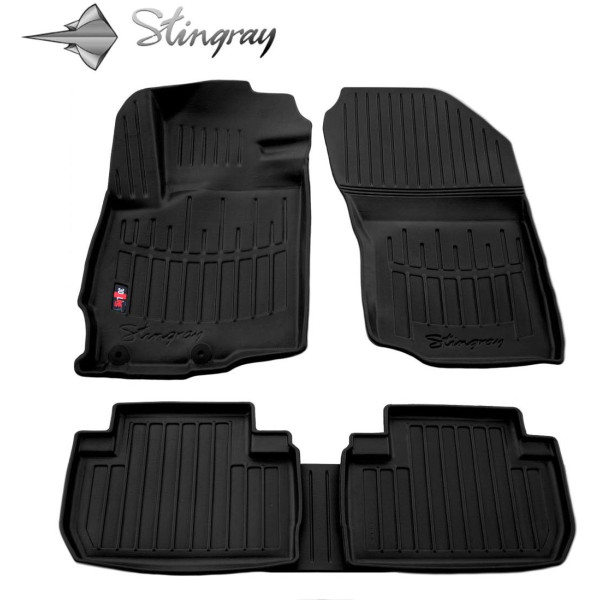 3D gummimatten MITSUBISHI Outlander XL 2006-2012, 5 Stk. / schwarz / 5013015 / erhöhte kanten