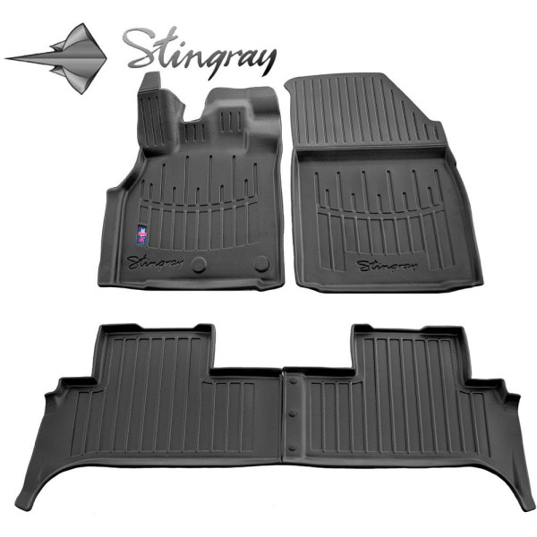 3D gummimatten RENAULT Scenic III 2009-2016, 4 Stk. / schwarz / 5018134 / erhöhte kanten