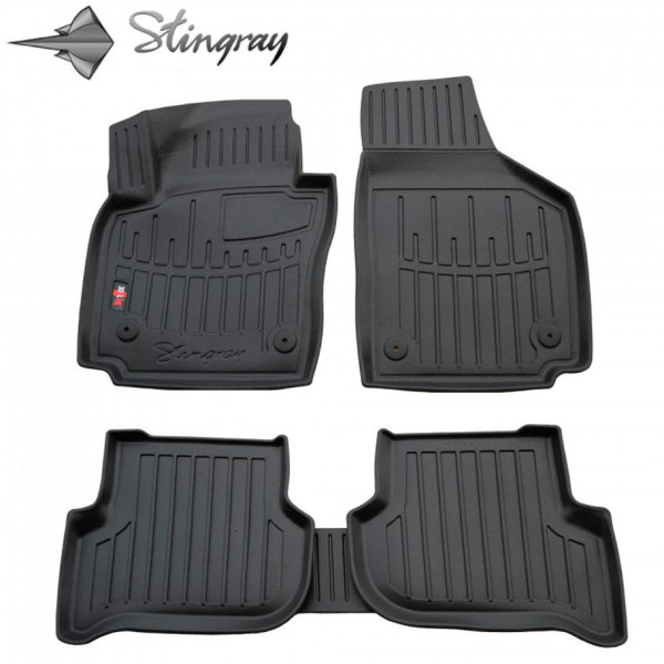 3D gummimatten SEAT Altea XL 2005-2015, 5 Stk. / schwarz / 5048015 / erhöhte kanten