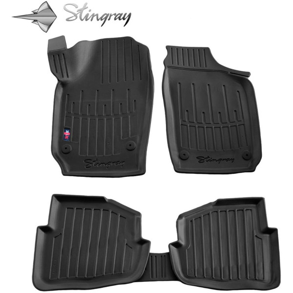 3D gummimatten SEAT Cordoba 6L 2002-2008, 5 Stk. / schwarz / 5020065 / erhöhte kanten