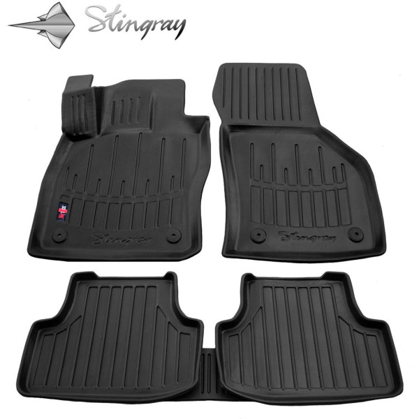 3D gummimatten SEAT Leon III 5F 2012–2019, 5 Stk. / schwarz / 5024065 / erhöhte kanten