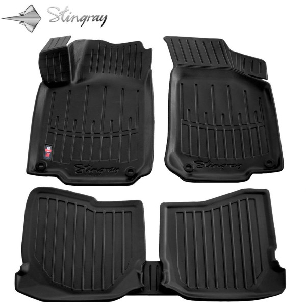 3D gummimatten SEAT Toledo II 1M 1999-2004, 5 Stk. / schwarz / 5020015 / erhöhte kanten