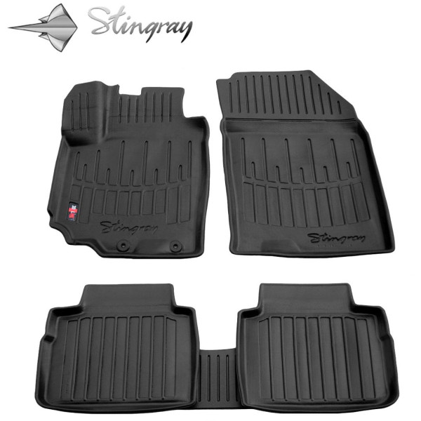 3D gummimatten SUZUKI SX4 II 2013-2021, 5 Stk. / schwarz / 5021025 / erhöhte kanten