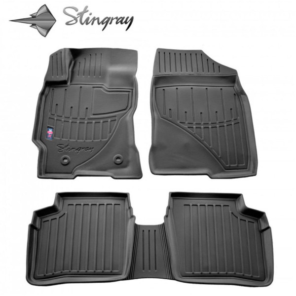 3D gummimatten TOYOTA Prius 2003-2009, 5 Stk. / schwarz / 5022235 / erhöhte kanten