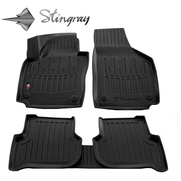 3D gummimatten VOLKSWAGEN Golf Plus 2004-2014, 5 pc. / schwarz / 5024185 / erhöhte kanten