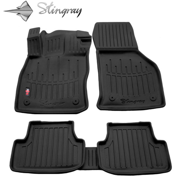 3D gummimatten SEAT Leon IV KKnuo 2020 5 Stk. / schwarz / 5024155 / erhöhte kanten