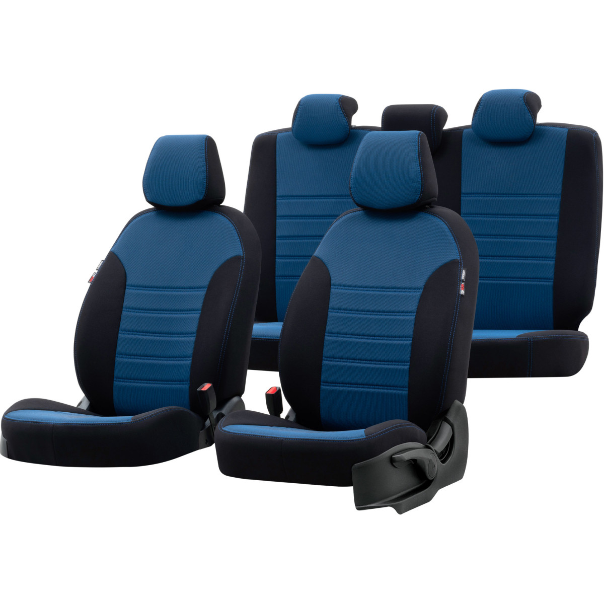 Sitzbezüge Auto für Opel Agila A, B (2000-2014) - Autositzbezüge Universal  Schonbezüge für Autositze - Auto-Dekor - Sport Line - blau DG-0007