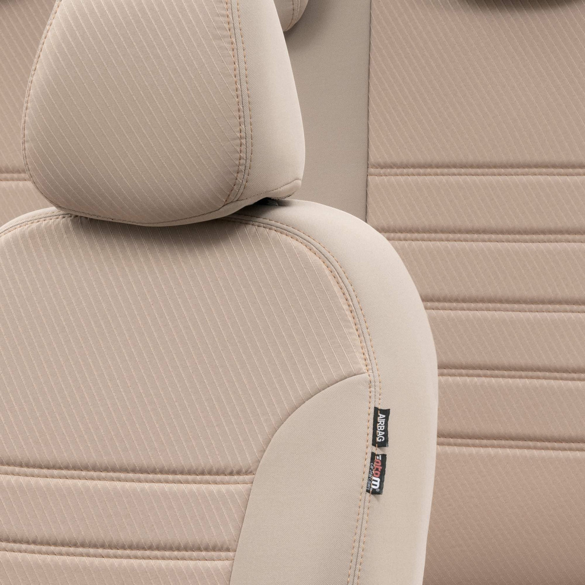 Sitzbezüge Schonbezüge für Audi Q3 schwarz-weiss V22 Vordersitze