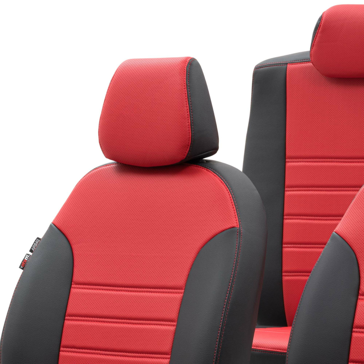Auto Sitzbezüge Sitzauflage für BMW 5er 6er 7er 8er Schwarz Rot PU Led
