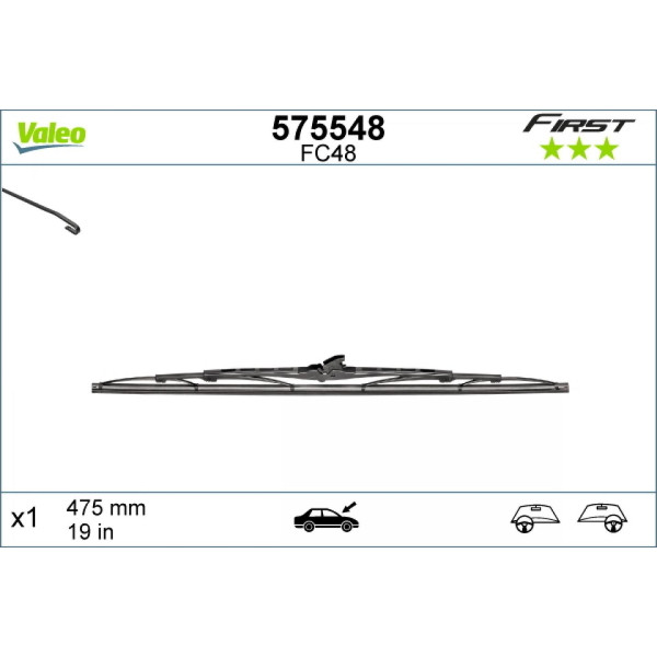 Wischer Valeo First VF48, 475 mm