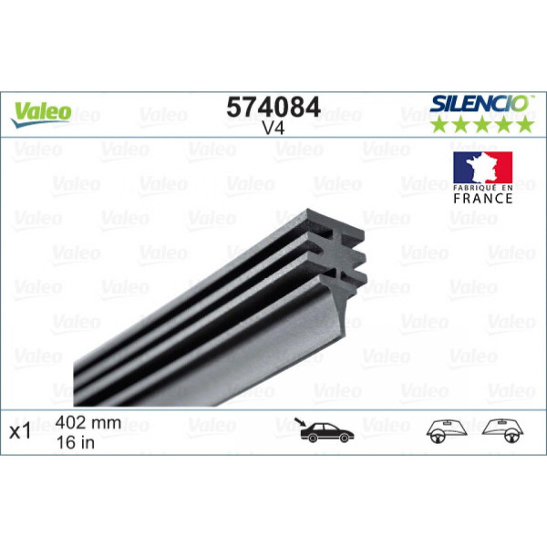 Wischer Valeo Silencio Refills V4, 402 mm