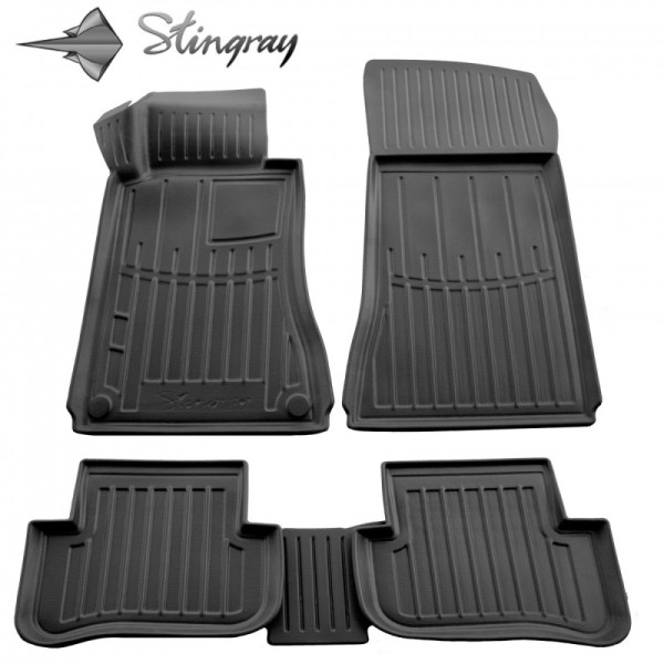 3D gummimatten MERCEDES BENZ W203 C 2001-2007, 5 pc. / schwarz / 5012125 / erhöhte kanten