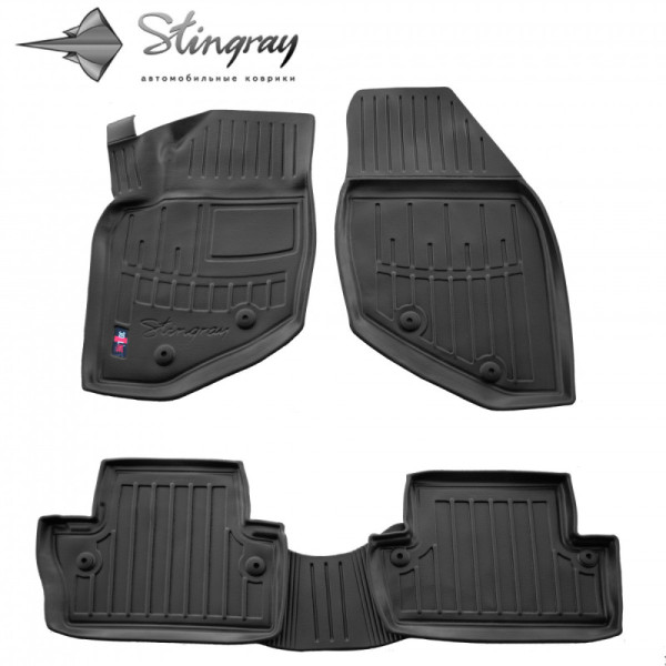 3D gummimatten VOLVO S60 I 2001-2009, 5 Stk. / schwarz / 5037065 / erhöhte kanten