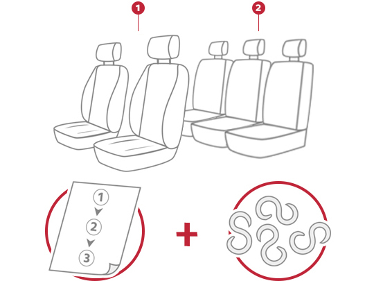 COMFORT sitzbezüge (öko-leder) Toyota Verso S